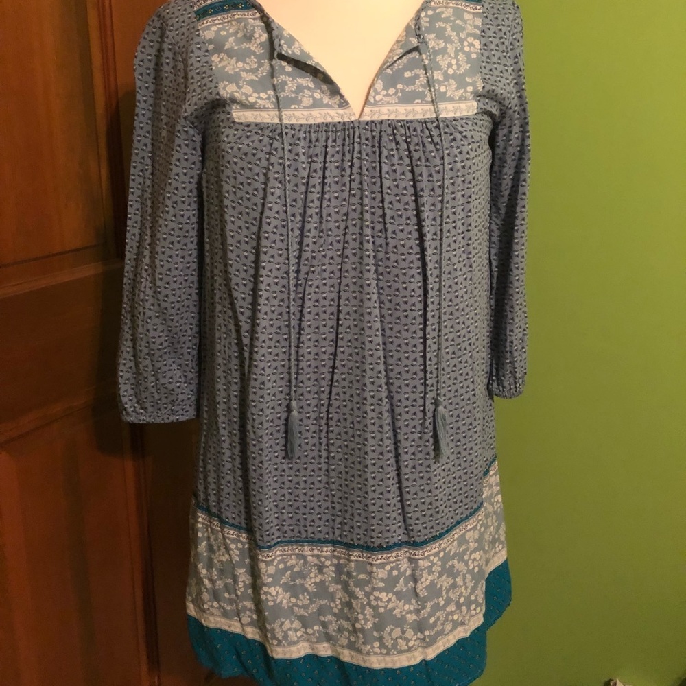 Blue floral dress